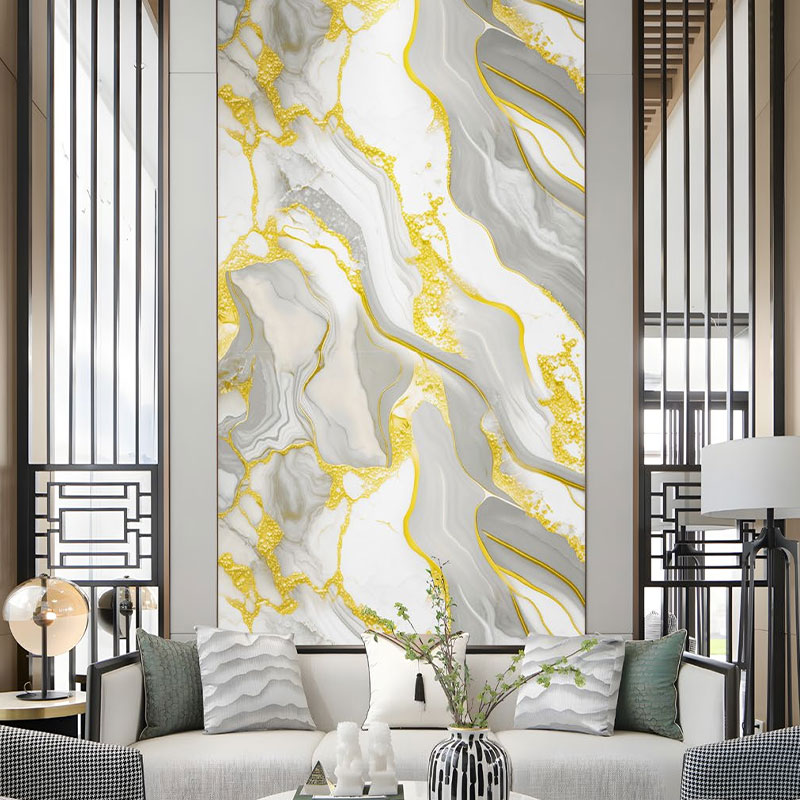 Wandaufkleber aus vergoldetem Marmor Wandaufkleber aus vergoldetem Marmor